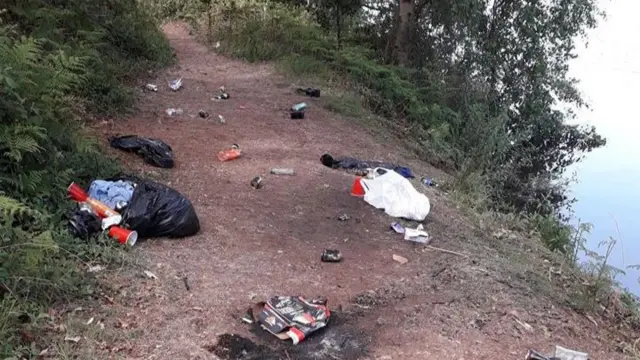 Litter at Lound Lakes