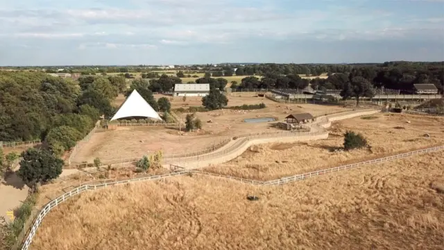 Yorkshire Wildlife Park from the air