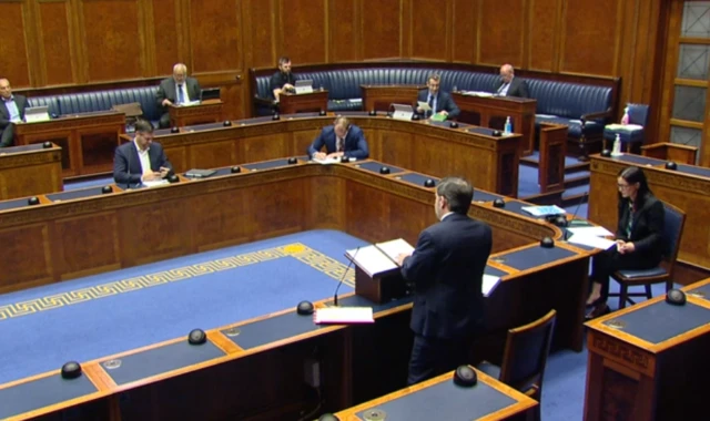 Wide shot of assembly chamber