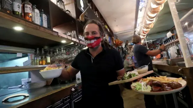 Waiter with food