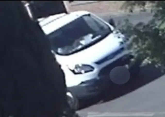 CCTV image of white van