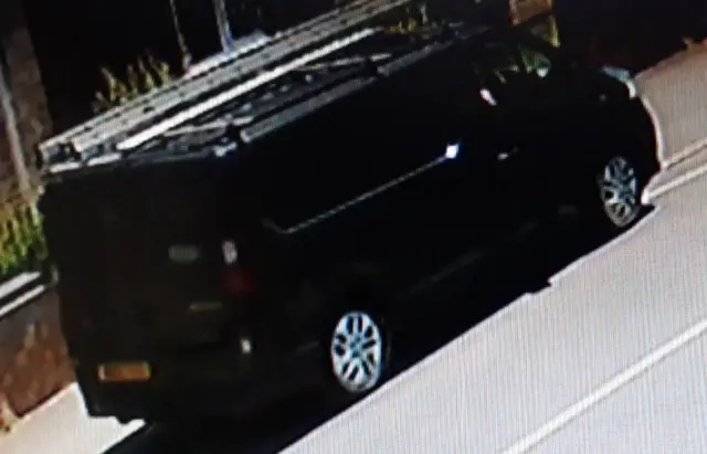 Black van on CCTV