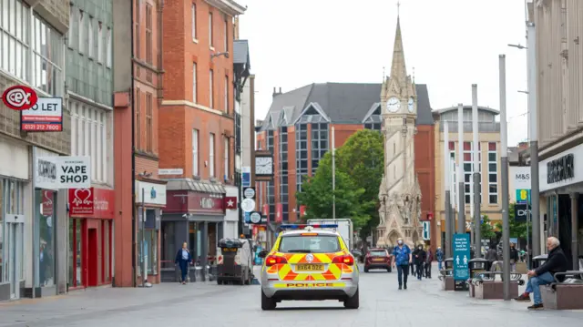 Police car in Leicester