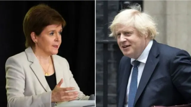 Nicola Sturgeon and Boris Johnson