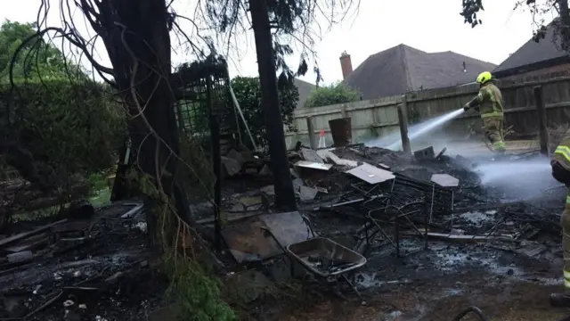 Firefighter at Sutton Coldfield fire