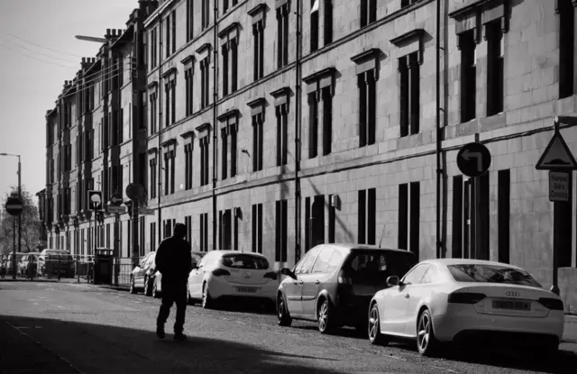 Many of Dylan's photographs are taken in the Govanhill area of Glasgow