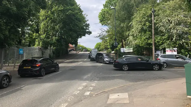 Cars queuing to get into tip in Birmingham