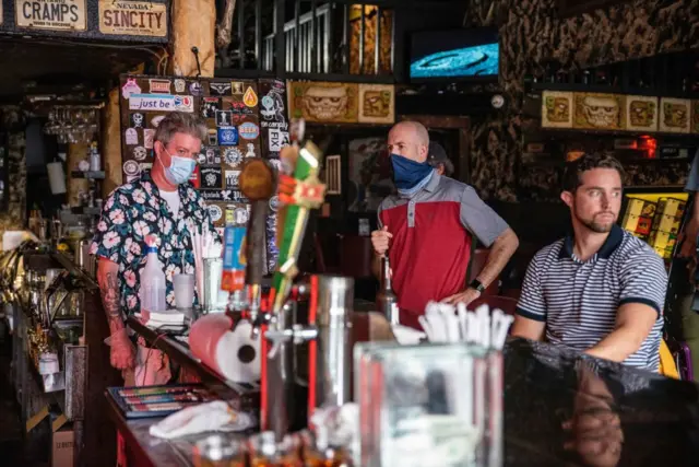 Bar patrons in Texas