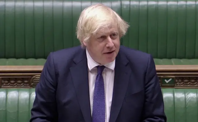 Boris Johnson speaking in the House of Commons on 1 July