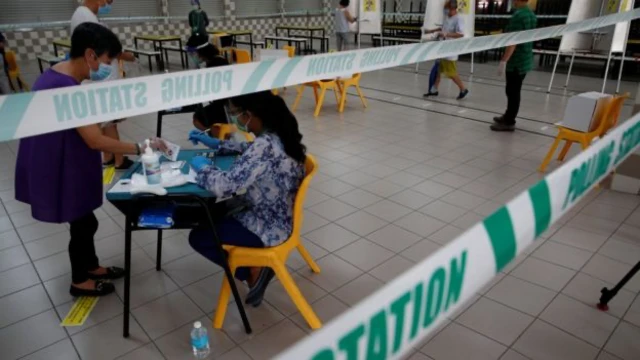 Voters in Singapore