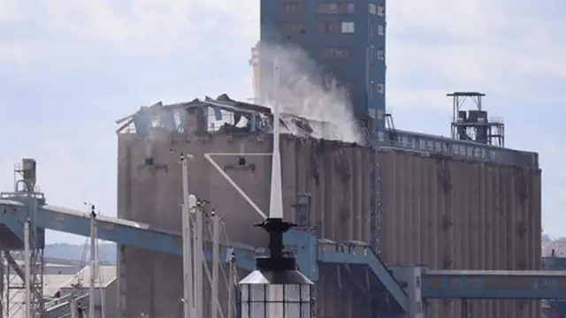 Explosion at Tilbury grain terminal