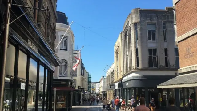 St Helier high street, Jersey