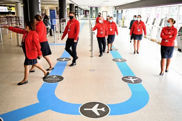 Staff at Edinburgh Airport