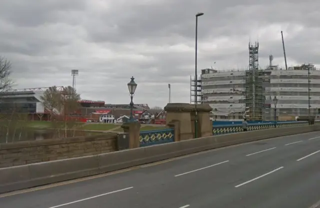 Trent Bridge with the world famous City Ground in the background