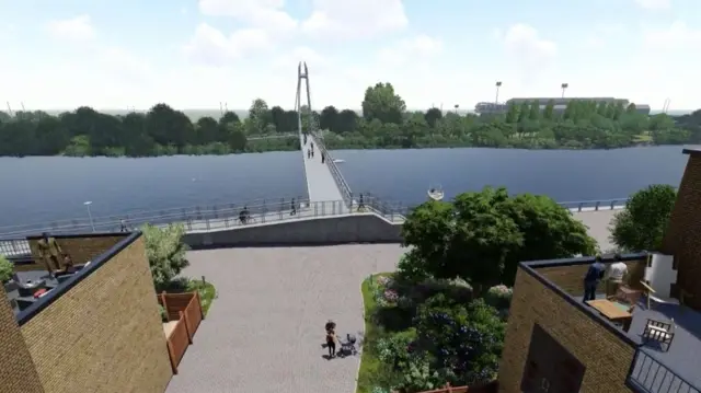 Artist impression of new bridge