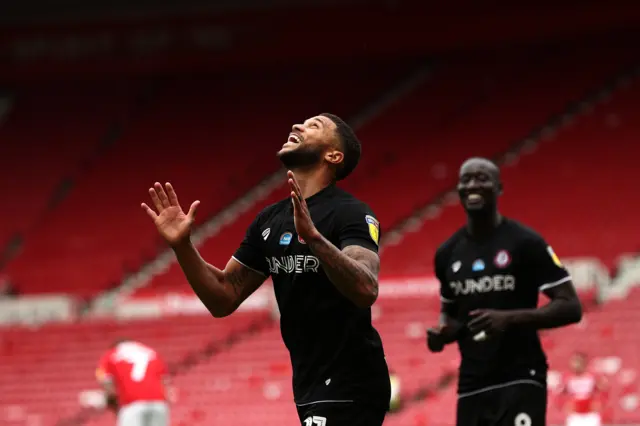 Nahki Wells celebrates his second goal