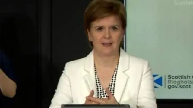 Nicola Sturgeon at her daily briefing