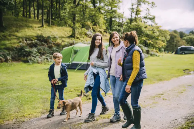 Camping stock image