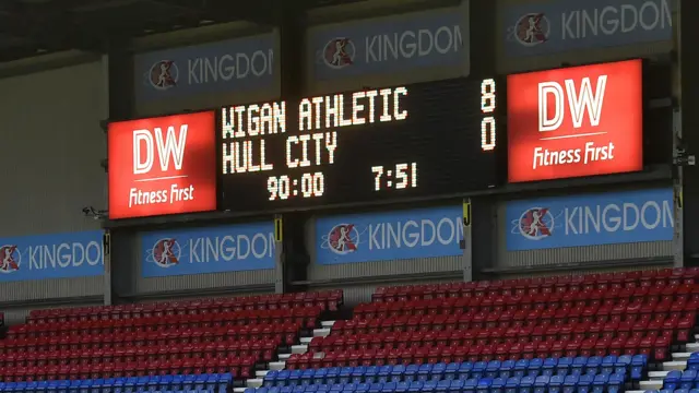 Wigan-Hull scoreboard