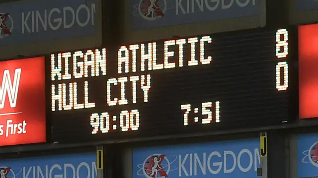 Wigan scoreboard