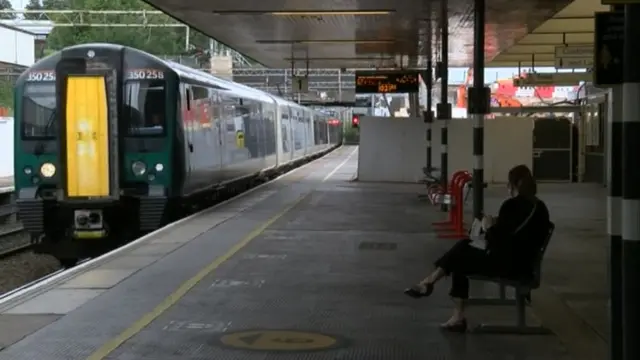 A train at a station