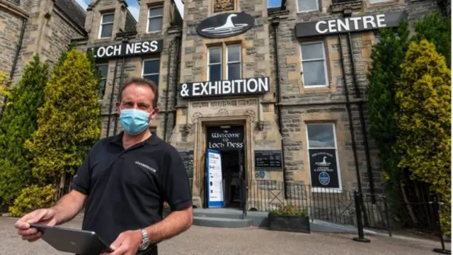 The Loch Ness visitor centre has all its virus control measures in place