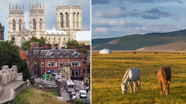 York Minster/Mongolian landscape