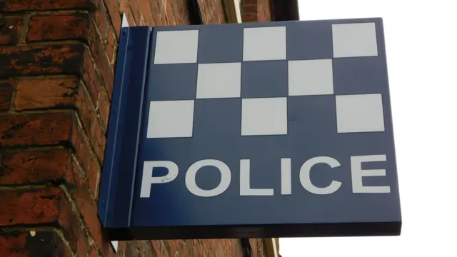 A police sign in Staffordshire