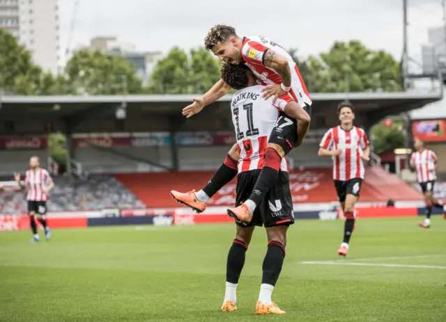 Brentford celebrate