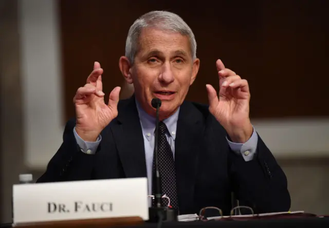 Dr Fauci is director of the National Institute for Allergy and Infectious Diseases