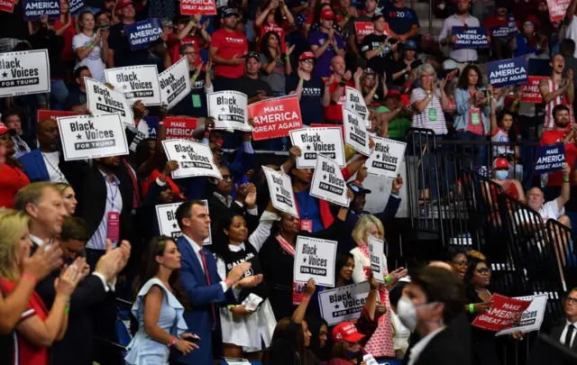 Gov Kevin Stitt at the Trump rally in Tulsa