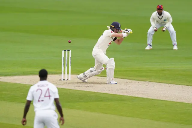 Rory Burns leaves Shannon Gabriel's delivery