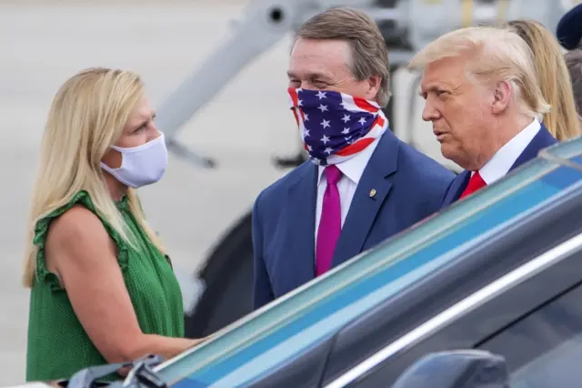 President Trump with senior Georgia Senator David Perdue