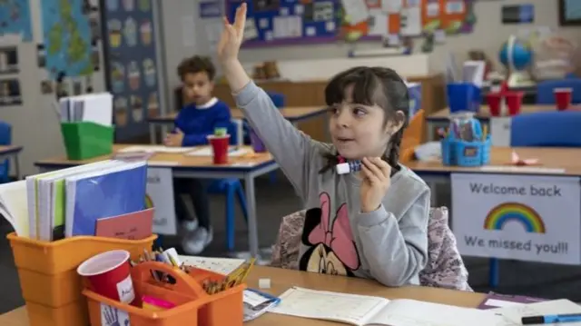 Pupil in class