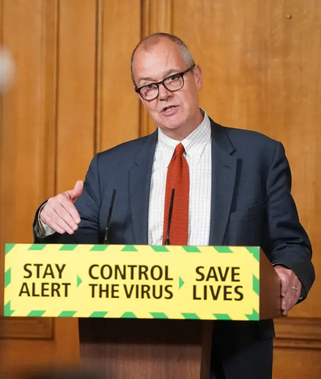 Sir Patrick Vallance speaking at a Downing Street briefing