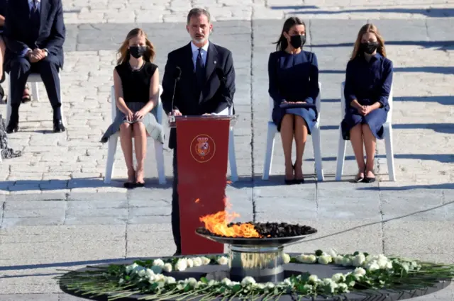 King Felipe spoke at the event