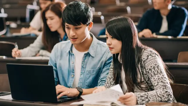 Students attending a lecture