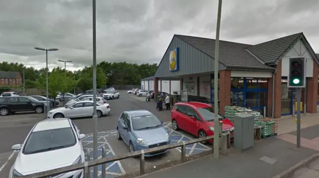 The car park at the Lidl