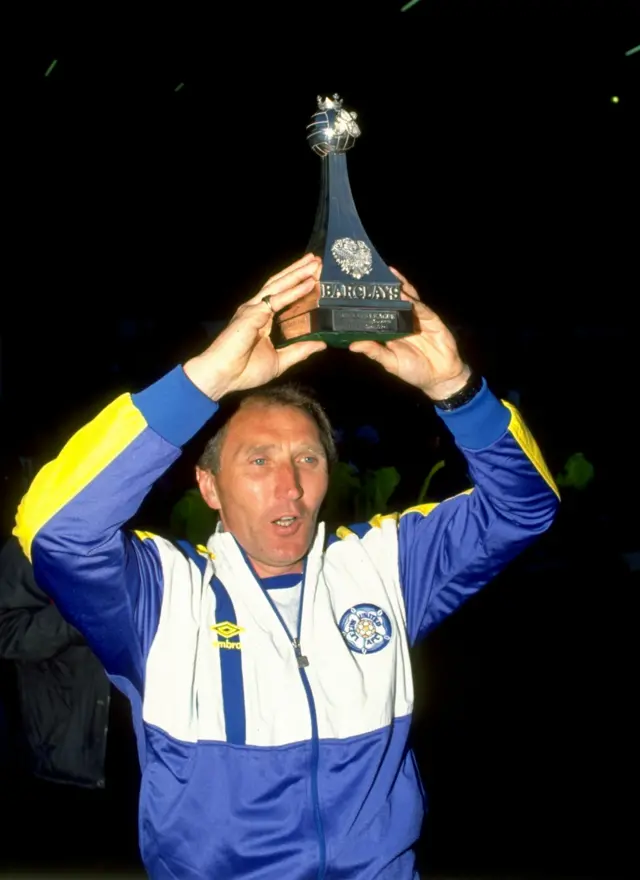 Howard Wilkinson with the Division Two trophy the last time Leeds were promoted