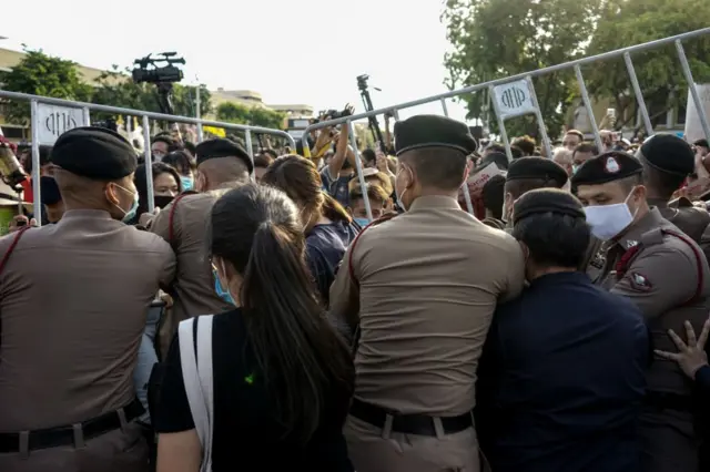 People protest in Bangkok