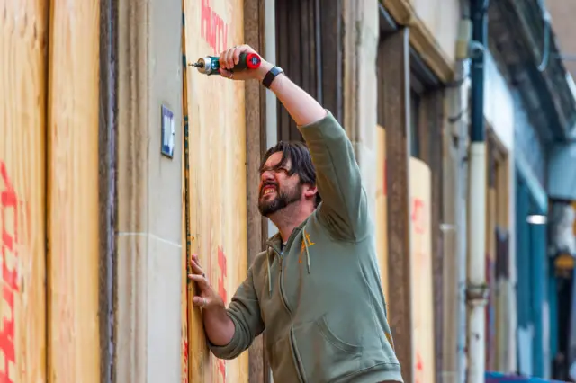 The shutters come off at the Brass Monkey bar in Glasgow