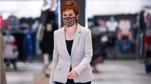 There has been speculation that Ms Sturgeon could make the wearing of face masks in shops compulsory