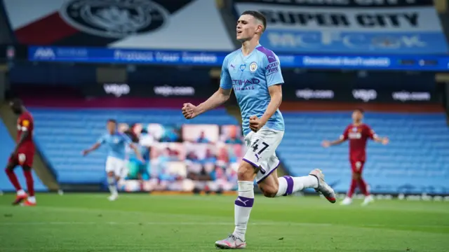 Phil Foden celebrates