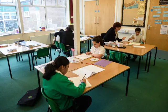 Pupils at Greenacres Primary Academy in Oldham