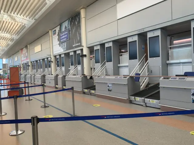 Jersey airport check-in desks