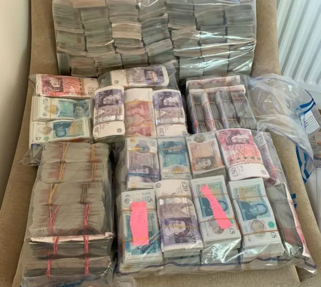 Cash seized in Derbyshire raid