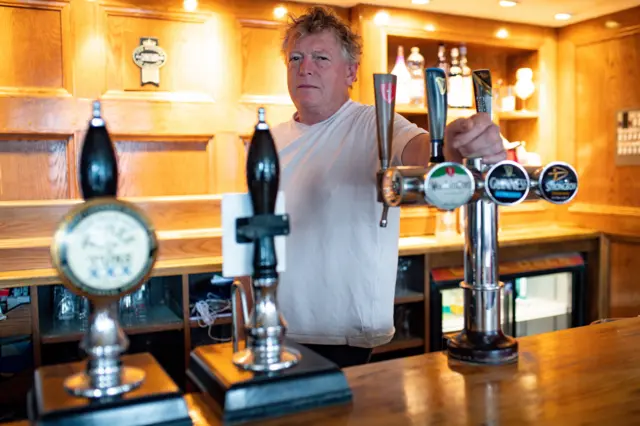 John Turner, landlord of The Dolphin pub in Llanymynech