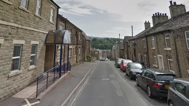 Ellison Street, near to the police station, in Glossop, Derbyshire