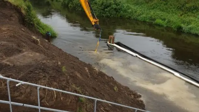 The work on the embankment