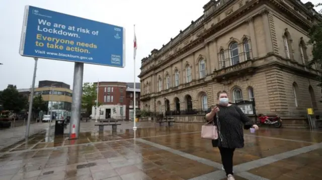 Sign outside Blackburn town hall